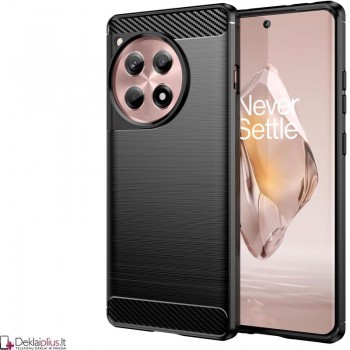 Carbon guminis dėklas - juodas (Oneplus 12R) Carbon guminis dėklas - juodas (Oneplus 12R)